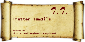 Tretter Tamás névjegykártya