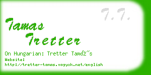tamas tretter business card